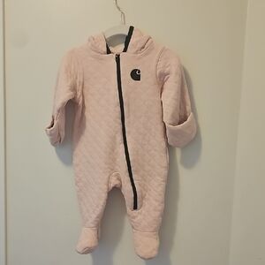 Carhartt Light Pink Bunting Suit Girls 3M